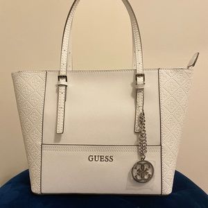 White Guess Tote Bag